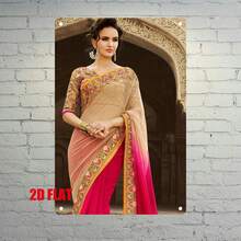 1 Piece 20. 07x 30. 23cm Square Metal Sign - Traditional  Sari Portrait Wall Art, Lightweight And Durable Iron Cultural Home Decoration, Suitable For Festivals, Parties, Cafes And Gardens, Indoor/Outdoor Hanging Gift, With Commemorative Value, 2D Flat, Perfect Room Decoration - Nhiều màu - Xem 8