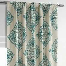 HPD Half Price Drapes - Cortinas de oscurecimiento de habitación con Estampado geométrico para Sala de Estar y recámara, 50 Pulgadas de Ancho x 96 Pulgadas de Largo, (1 Panel),(Henna Teal 127An x 213.4Al cm (1 Paneles)) - Multicolor - Ver 5
