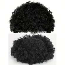 European & American Men's Rock Hairstyle Wigs, Suitable For Halloween, Disco, Hippie, 80s, Punk, Curly Synthetic Hair Punk Costume Set - Multicolor - View 6