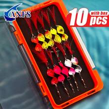 10pcs Spinner Baits Spinner Fishing Lures Kit - Bass, Trout Salmon Hard Metal Fishing Lures Kit, Cool Fishing Stuff For Angler - Multicolor - View 2