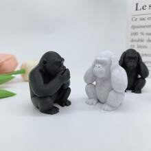 3件套非礼勿视/非礼勿言/非礼勿视猴子摆件，家居、客厅、玄关、书桌、办公室、汽车装饰摆件，适合摆放在架子、桌面、花园、露台等处。 - 彩色 - 查看 2