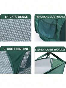 可折叠洗衣篮，多功能网状洗衣篮 - 可折叠，耐用，适合存放衣物和玩具 - 家用收纳，大容量洗衣篮，浴室收纳篮，多种颜色可选，也可用于学校收纳、户外野餐收纳、海滩收纳。 - 彩色 - 查看 9