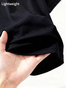 Unisex Sport Corelite Camiseta de manga corta negra de ajuste regular cómoda para actividades con gráfico negro, ropa de entrenamiento para hombres, camiseta gótica, camiseta valiente, camiseta de banda negra,"Note: Please wear skin-colored undergarments." - Negro 1 - Ver 5