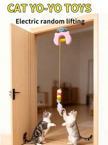 This Interactive Cat Toy Can Move The Ball Up And Down Automatically Without Manual Operation, Stimulating The Cat's Hunting Instinct. Made Of Durable Plastic, USB Rechargeable, And Easy To Install.