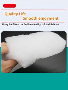 1pc White Artificial Snow Blanket - Soft, Thick, Fluffy Christmas And Winter Decoration, Aquarium Filter Floss, Christmas Fake Snow, Compressed Packaging, Vacuum Packed, Silky Fiber, Indoor Snow Decor, Soft & Fluffy Synthetic , Washable Polyester Faux Silk - White - View 4