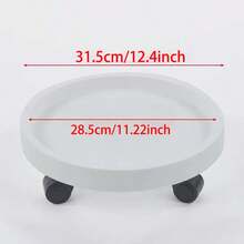 重型塑料花盆托盘，带 4 个光滑滚轮和加厚底座，圆形可移动花盆支架托盘，带轮子，重型花盆盆景盆移动托盘，多功能花盆底座，高品质设计适用于大型花盆，室内/室外使用 - 彩色 - 查看 16