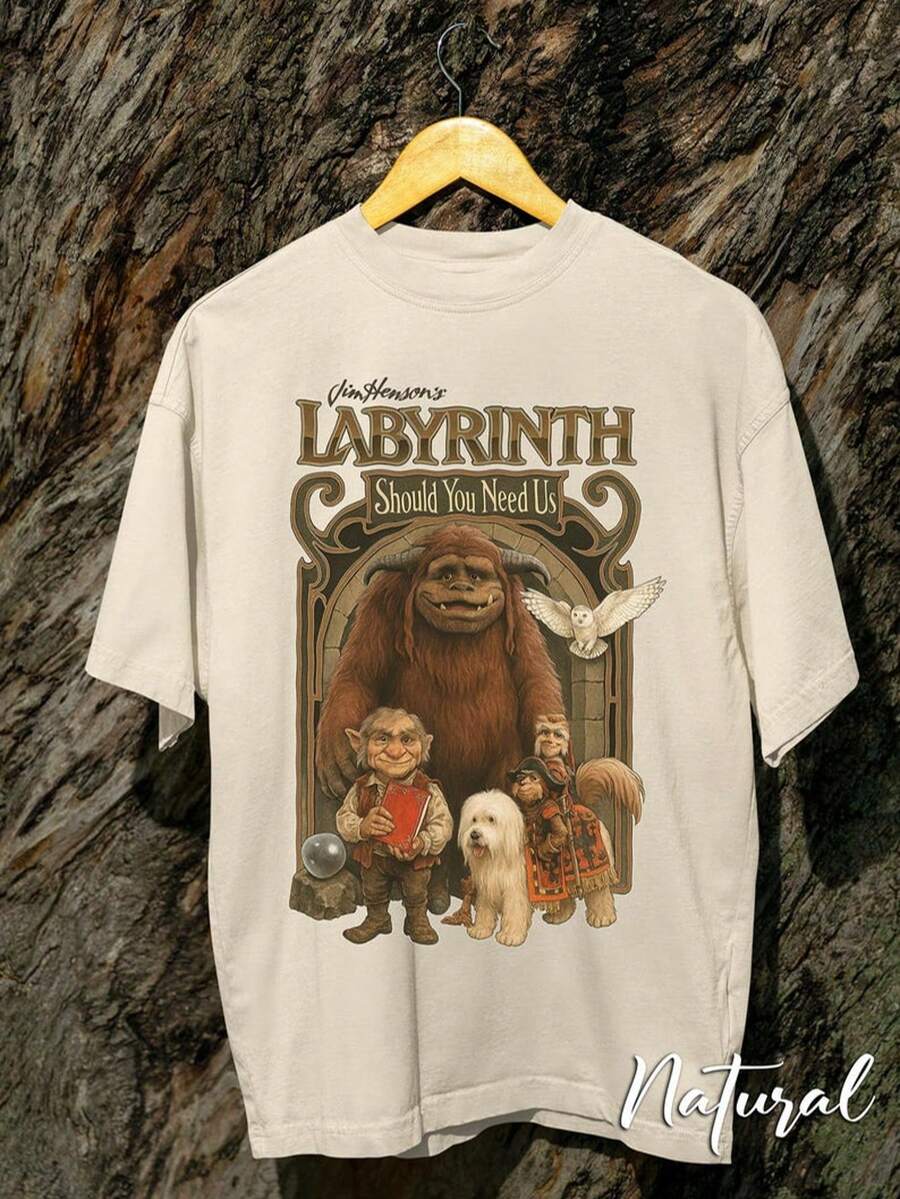 Labyrinth Should You Need Us Vintage T Shirt, Movie 90's Unisex Shirt - 白色 - 查看 1