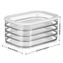 3-Layer Kitchen Container, Airtight Transparent Food Storage Box, Refrigerator Sliced Food Organizer, Stackable Food Prep Container For Meat, Cheese, Ham, Sliced, Salami, Food Bits, Fruits & Veggies, Kitchen Fridge Organizer, Leak-Proof & Reusable, Food Container, Kitchen Organization & Storage, Indoor Decor, Outdoor, Camping, Halloween Gift