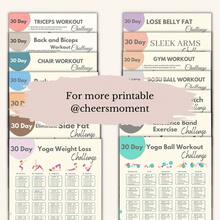 30-Day Wall Exercise Challenge: Quick Home Workout & Body Shaping, Waterproof Pilates Fitness Guide, 11X14" Unframed - Multicolor - View 4