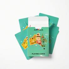 YFOPEN Australian Map Ocean Style Playing Cards, Blending Australian Geographic Outline And Ocean Elements, Unique Design, Suitable For Travel Souvenirs, Geography Enthusiasts Collection And Fun Table Games. - Multicolor - View 5