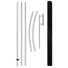 Feather Flag Pole Kit Fits 12FT Swooper Flags 15FT Tall Aluminum Flagpole Set With Heavy Duty Ground Spike For Business Advertising Flags Custom Feather Flag No Flag Included - 如圖 - 查看 1
