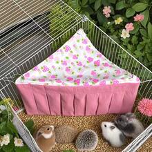 [Original Art Design] Small Pet Hideout - Cozy Corner Pet Hammock Tent With Triangle Hanging System, Washable Play & Resting Habitat For Hamsters, Ferrets, Squirrels, Sugar Gliders, Chinchillas, Rabbits, Hedgehogs