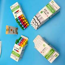 Water-Soluble Dustless Chalk, Colored Box Packaging, Blackboard Accessories For School Teaching