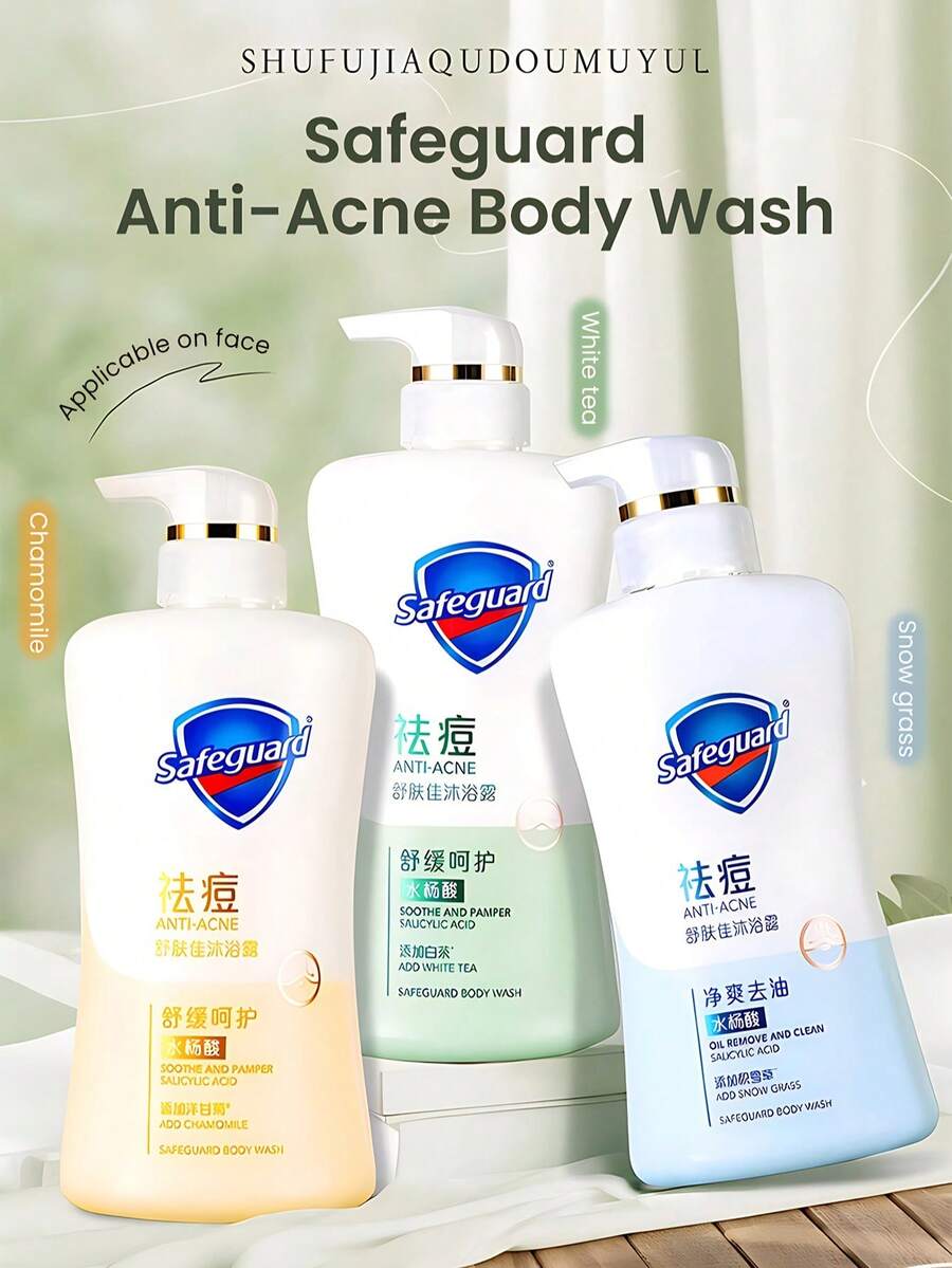 Softly Gentle Anti-Acne Body Wash Shower Gel Bath Lotion Face Cleanser With Salicylic Acid