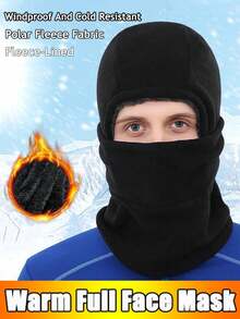 قبعة بلافاك دافئة للشتاء، مغلفة بالكامل، مقاومة للرياح والبرودة، قبعة سميكة من الفليس للتزلج والدراجات الهوائية في الهواء الطلق، مصنوعة من ألياف البوليستر، مناسبة للرجال والنساء، بتصميم فليس داخلي، متوفرة بألوان متعددة، مقاومة للرياح والبرودة، تصميم سميك مزدوج الطبقة، مناسبة للدراجات والتسلق والجري، ويمكن أيضًا أن تكون هدية.