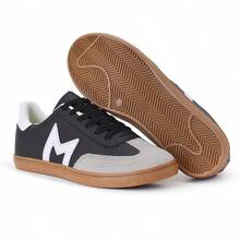 Women's Casual Sneakers, New Release, Basic Fashion - Đen/Trắng - Xem 1