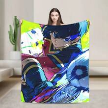 Blue Lock Comic Football Blankets Coral Fleece Plush Textile Decor Yoichi Isagi Multi-Function Super Warm Throw Blanket For Home10.Jpg - trắng - Xem 1