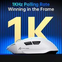 ATTACK SHARK V6 无线游戏鼠标，三模式 2.4G/蓝牙/有线连接，PAW3311 芯片，25K DPI，65g 超轻，磁吸式 RGB 充电底座 - 节日圣诞礼物/2026 新年礼物（送给家人） - 彩色 - 查看 8