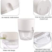 Chậu hoa tự tưới, Chậu trồng cây bằng nhựa hình người nằm dài, Chậu hoa hai lớp trong suốt, Chậu trồng cây mọng nước - Nhiều màu - Xem 2