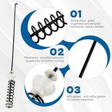 Kit de varilla de suspensión de lavadora W10780048 AP5971398, WTW4800xq2, WTW4800XQ4, compatible con Whirlpool Ken-more y - Blanco - Ver 8