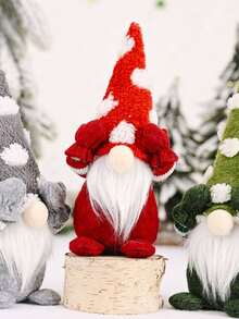 1pc Decorative Dwarf Ornament With Snow Cap Best Gifts Birthday Home Decor Christmas Decorations Room Decor Christmas Winter - 彩色 - 查看 4