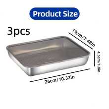 不锈钢食品储物盒套装，包含不锈钢饺子盘、带盖密封厨房储物盒、熟肉储物盒，是备餐和食品储存的理想之选，适用于家庭、办公室和餐饮场所。