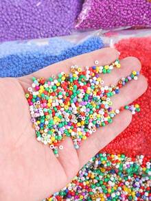 30/450克 3毫米 多色玻璃珠，迷你纯色玻璃珠，适用于珠宝制作、DIY手链、项链、耳环等手工饰品，珠宝制作材料 - 玻璃種子珠 - 查看 6