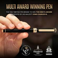 Pen By London - Stunning Black Lacquer Rollerball,  Plating, Schmidt Black Ink Refill, Roller B... - Black - View 1