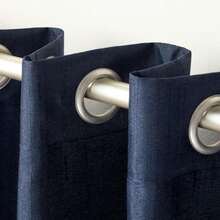 Exclusive Home Curtains - Cortinas con Ventana de Loha, Loha GT, Negro (Black Pearl), 132.1 x 213.36 cm, 1, 2(Azul Peacoat 54x96) - Multicolor - Ver 4