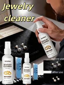 1 Bottle Jewelry Cleaner, Silver Jewelry Cleaning Spray, Suitable For Jewelry, Silver Accessories, Pure Silver Necklaces, Anti-Oxidation, Earrings Care, Gold & Silver Jewelry Cleaning Solution, Silver Earrings Anti-Oxidation Liquid, Silver Bracelet Cleaner - Multicolor - View 4
