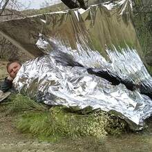 2/4/6 piezas Mantas térmicas de emergencia extra grandes, a prueba de viento, impermeables, resistentes al frío, de 210*130cm - Hechas de lámina de aluminio ligera con capa de aislamiento gruesa, adecuadas para supervivencia en clima frío extremo, portátiles y convenientes, ideales para camping al aire libre, senderismo, trekking, viajes familiares y refugio en clima frío. - Multicolor - Ver 3
