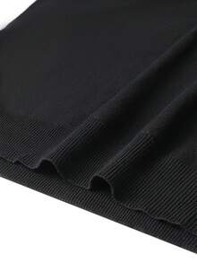 男士休闲经典圆领针织衫，秋冬季 - 黑色 - 查看 8