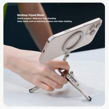 1pc Mantis Foldable Magnetic Desktop & Outdoor Phone Stand, Portable Triangular Phone Holder For Tabletop Photography Compatible With IPhone, Android Phone, Gift For Birthday, Family, Friends, For Summer Bathroom Kitchen Gifts Birthday Phone Accessories Strong Load-Bearing - Multicolor - View 6