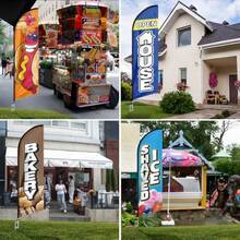 Feather Flag Pole Kit Fits 12FT Swooper Flags 15FT Tall Aluminum Flagpole Set With Heavy Duty Ground Spike For Business Advertising Flags Custom Feather Flag No Flag Included - 如圖 - 查看 7