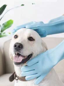 Silicone Dishwashing Gloves, Pet Bathing And Scrubbing Gloves, Anti-Scratch And Anti-Bite Gloves For Dogs And Cats, Kitchen Cleaning Wonder - Multicolor - View 4