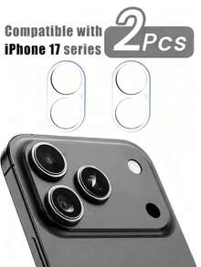 2pcs Camera Lens Protector For IPhone 17 Pro Max 6.9 Inch, Compatible With 17/17 Pro/17 Pro Max/17 Air/16/15/14/13/12/11, High-Definition Transparent Tempered Glass Camera Accessories, 9H Hardness Anti-Scratch Screen Protector, Durable, Suitable For Phone Cases [No Impact On Night Photography], Applicable For Daily, Office, Home Use, Waterproof, Shockproof, Anti-Fall, Anti-Scratch.
