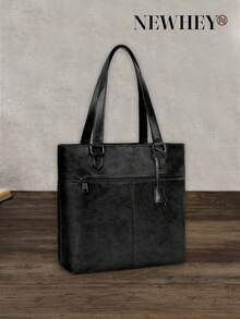 NEWHEY Tote Bag Business Bag Men's Large Capacity Bag Handheld Shoulder Mount 13-Inch PC Compatible Water Repellent With Zipper Commuting Business Trip Travel