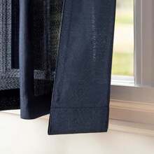 Exclusive Home Curtains - Cortinas con Ventana de Loha, Loha GT, Negro (Black Pearl), 132.1 x 213.36 cm, 1, 2(Azul Peacoat 54x96) - Multicolor - Ver 2