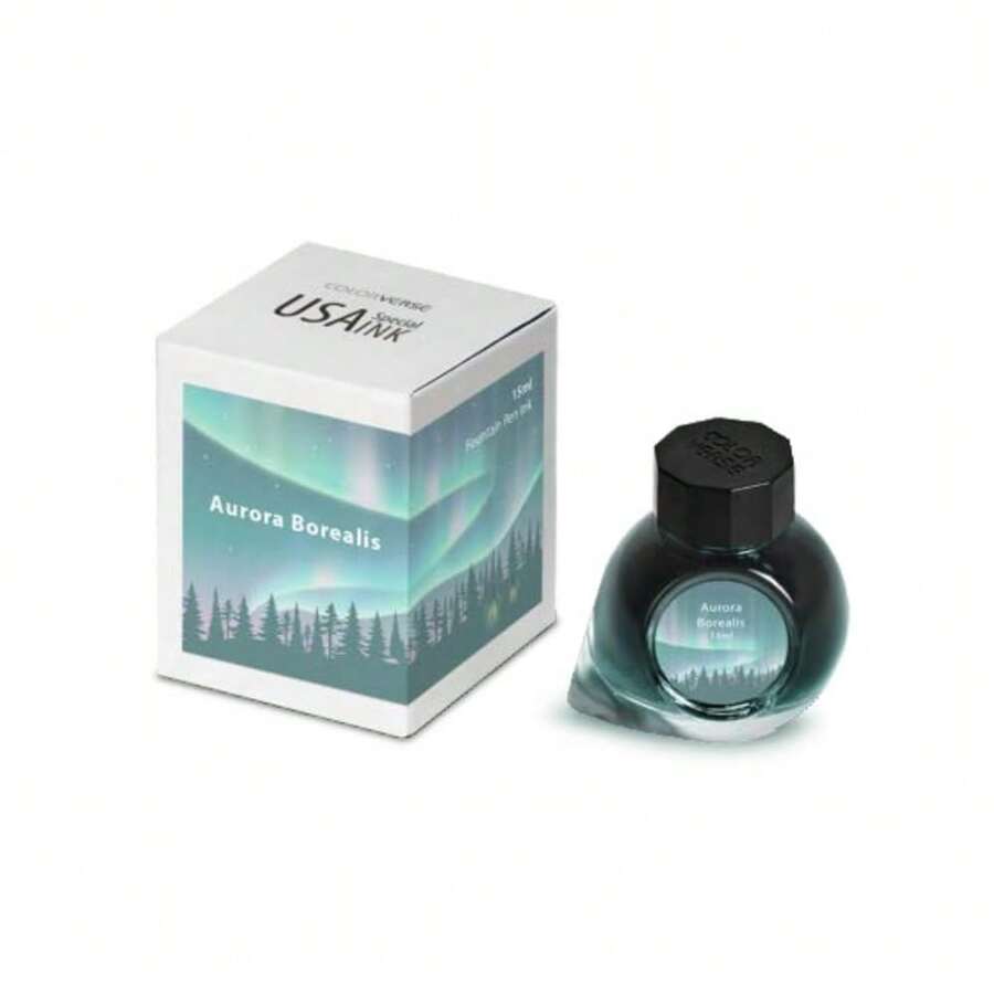 Colorverse Ink - USA Special Series - Alaska - Aurora Borealis (15ml) Fountain Pen Ink - Fountain - View 1