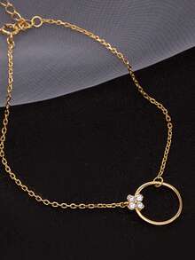 1PC 925 Sterling Silver Four-Leaf Clover Ring Bracelets Women's Cubic Zirconia Bracelet Retro Elegant Exquisite Jewelry Gift - Bracelet - View 4