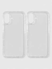 2pcs Clear Phone Case Compatible With Iphone&Galaxy - Clear - View 38