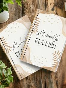 Trees Daily/Weekly Planner Notebook, 7-Day Work Plan, Undated Personal Efficiency Appointment Book, Spiral Bound To-Do List Notebook, Includes Hourly Schedule, Budget Plan And Meal Plan - Multicolor - View 6