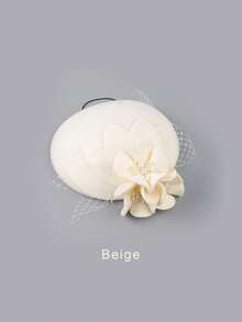 1pc Wool Blend Beret Fascinator Hats For Women Tea Party Hats Fascinators Kentucky Derby Hat Wedding Cocktail Flower Hats - Multicolor - View 11