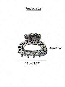 4个复古醋酸纤维发爪夹，豹纹和大理石纹迷你发夹，防滑时尚发饰，适合中短发日常及派对造型，女士适用，圣诞礼物，女士礼物，成人礼物，成人圣诞礼物，女士配饰，圣诞礼物，成人发饰，女士礼物创意，女士美容礼物，沙滩发夹 - 彩色 - 查看 6