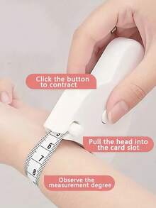 Cinta métrica retráctil para la cintura con mango, herramienta de medición portátil y precisa, excelente para medir el pecho, la cintura, las caderas y el tamaño corporal para hombres y mujeres, accesorios de gimnasio, útiles escolares, equipo de gimnasio - Multicolor - Ver 8
