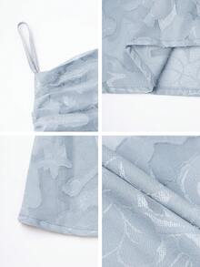 Unadoll Women's Spring Lace-Up Backless Lace Dress, Sexy And Elegant, Suitable For Vacation, Date, Back To School, New Year, Valentine's Day, Party, Wedding And Beach Wear - Blue - View 9