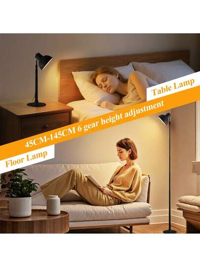 1PC 57 Inch Moderne Led Vloer Lamp, Height Adjustable, USB Powered, 3000K 6500K Dimmable, Brightness Indoor Multipurpose Corner St ing Verlichting Living Room, Bedroom, Office Reading view 5