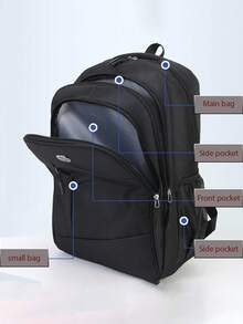 Christmas Gifts, Christmas Gifts For Men, Business Casual Practical Backpack For Middle & High School Students, Oxford Cloth Multi-Compartment Storage Laptop Backpack, Casual Laptop Bag, Outdoor Hiking Oxford Cloth Backpack For Men, Fashionable Commuter Multi-Compartment School Bag, Custom Backpacks, New Style Student Backpacks, Men's Premium Business Travel Laptop Bag, Casual Backpack For Women - 彩色 - 查看 6