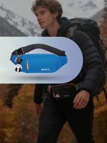 男女通用大号斜挎腰包，大号腰包/臀包，男女通用斜挎包/腰包，带3个拉链口袋、可调节肩带、小熊图案配件，适合户外运动、旅行、休闲跑步、徒步骑行等场合，解放双手，可装下所有手机，圣诞礼物 - 彩色 - 查看 11