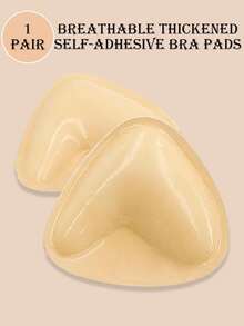 1 Cặp Miếng Đệm Ngực Tự Dán Hai Mặt, Miếng Đệm Ngực Dính, Miếng Đệm Có Thể Tái Sử Dụng, Miếng Đệm Ngực Dày Vô Hình Cho Áo Ngực Bikini Không Thấm Nước Khi Bơi - Màu be - Xem 13